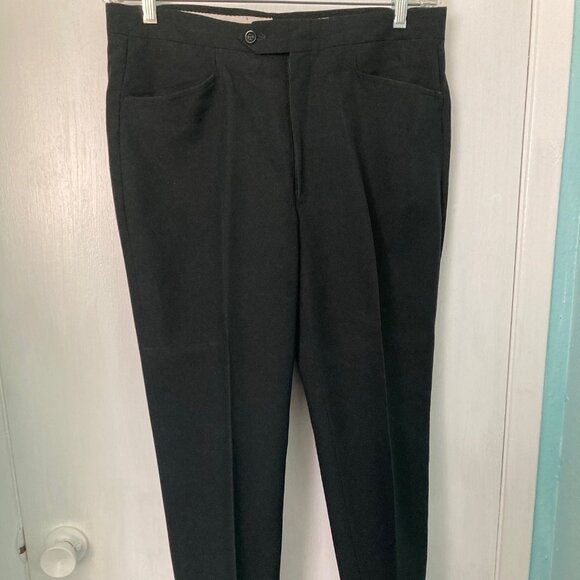 Unknown, 1970's Men's 38 Black Guayabera Polyester Suit - Picture 12 of 16